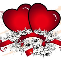 Сердца и розы