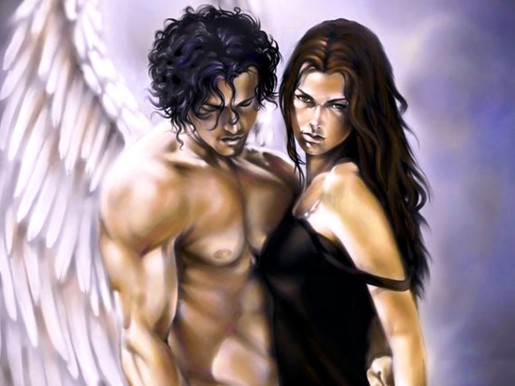 Ангел мачо и девушка